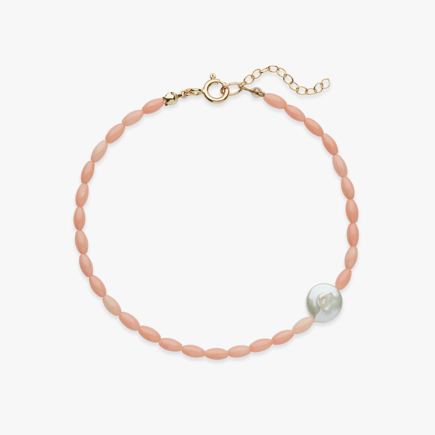 Load image into Gallery viewer, Strawberry Milkshake anklet gold filled
