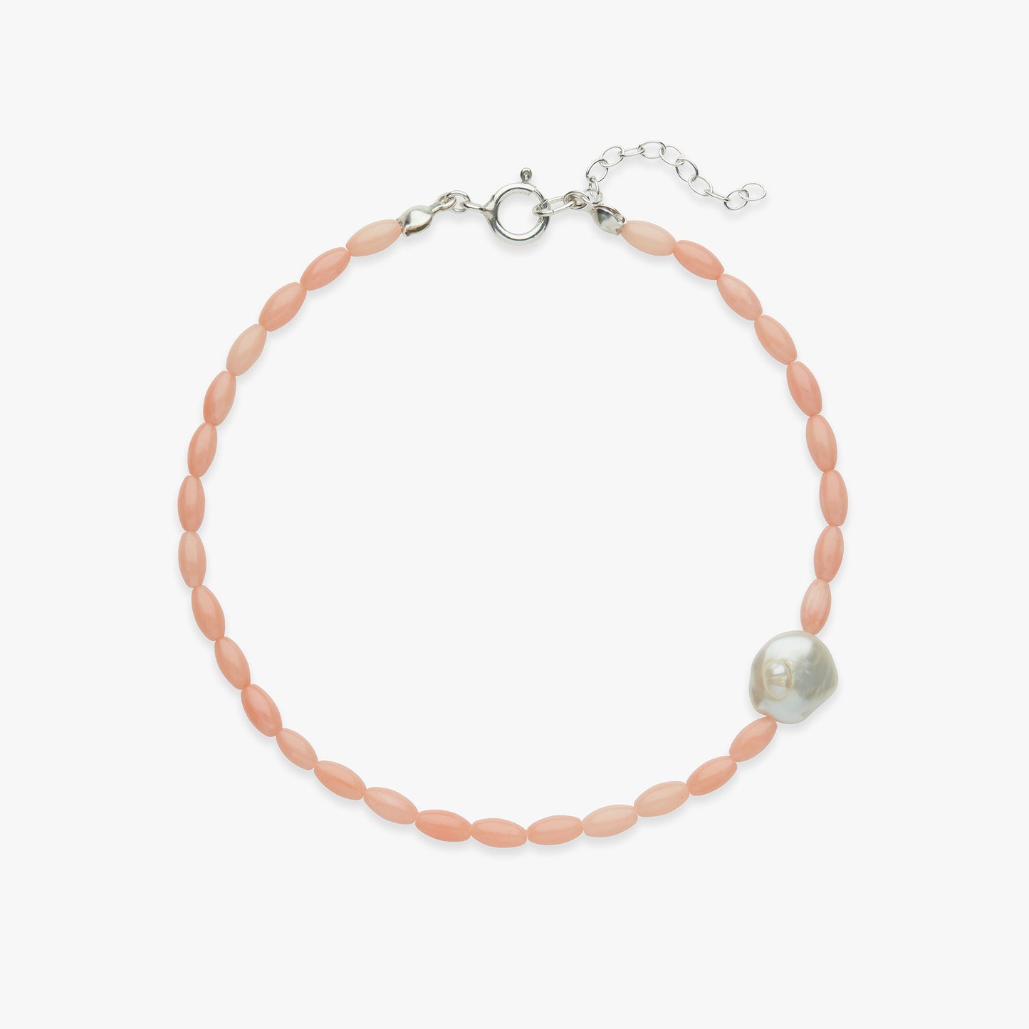 Load image into Gallery viewer, Strawberry Milkshake anklet silver
