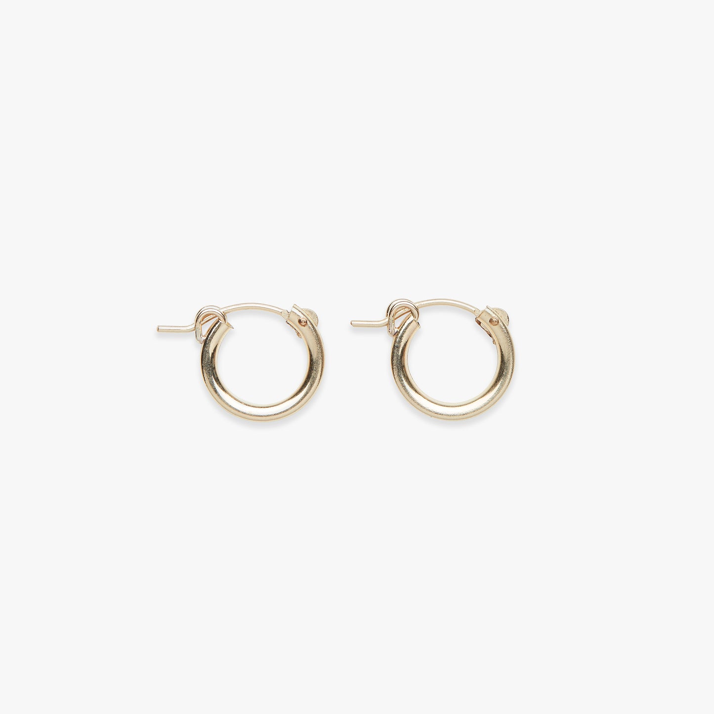 Thick earring with clasp gold filled