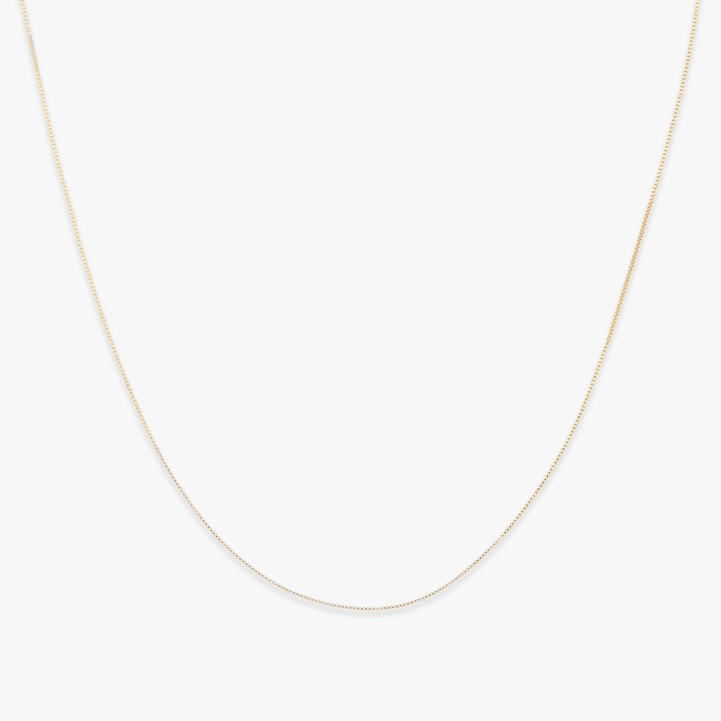 Gold filled tiny box chain ketting