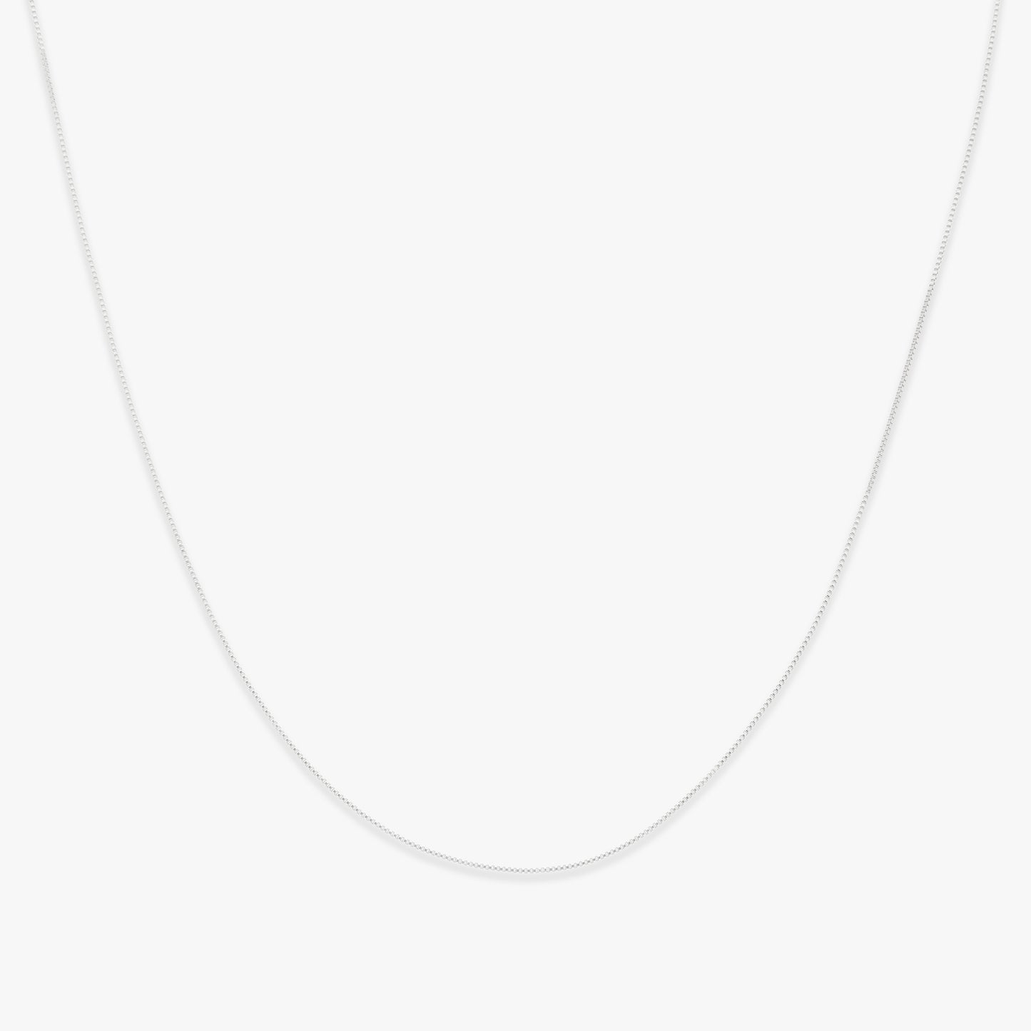 Tiny box chain necklace silver