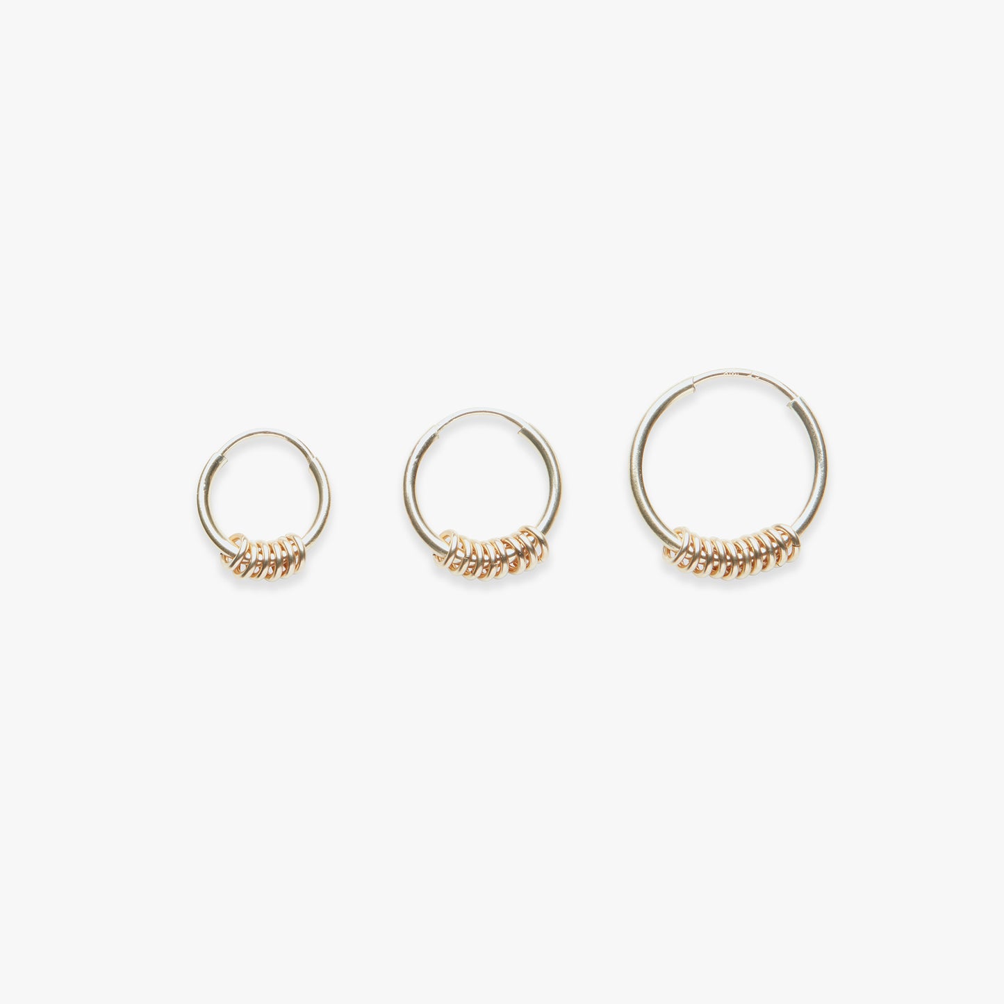 Tiny rings earring gold filled