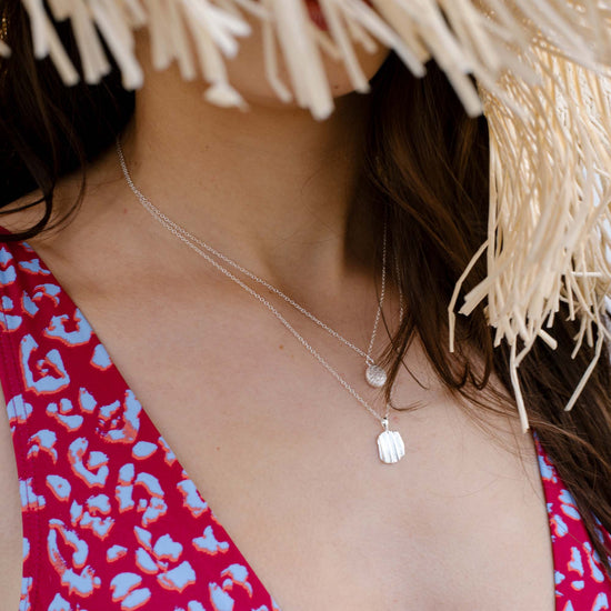 Sunshine Coral ketting zilver