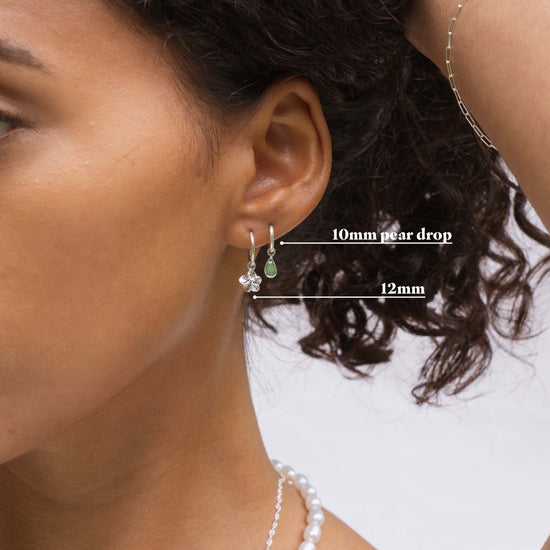 Abalone pendant earring silver