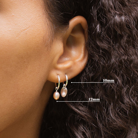 Mini coin earring silver